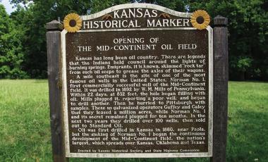 Normal No. 1 Well, Neodesha. Kansas Historical Marker Database | Courtesy Photo